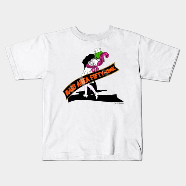 Raid Area 51 Kids T-Shirt by Harley Warren